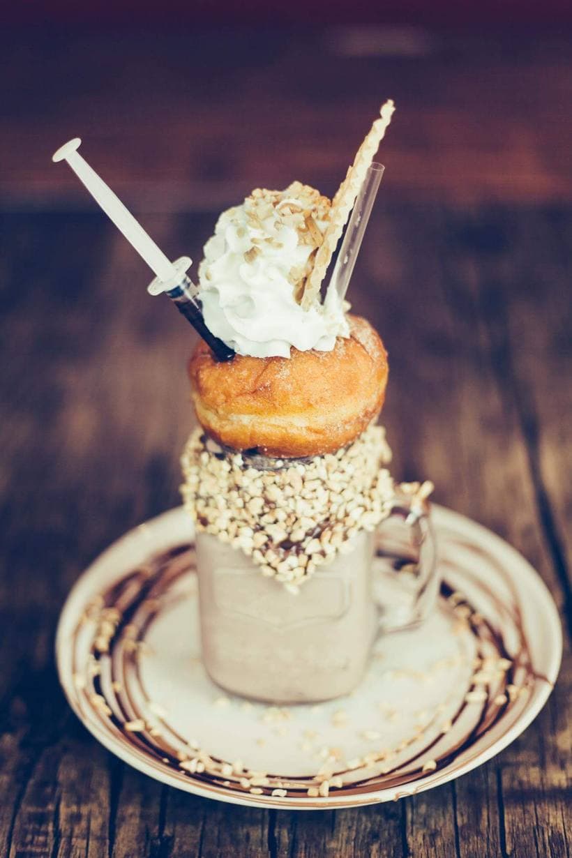 Freaky shake topped with treats